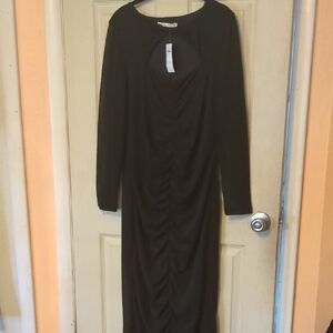 NWT Abercrombie & Fitch XL petite Mesh Cutout Maxi Dress